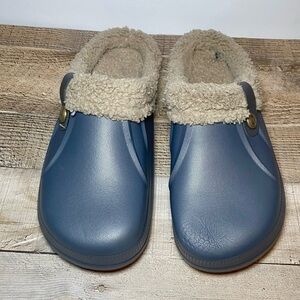 Beslip Unisex Fur Lined Clogs Size 42-43 Navy Blue‎ Sizes 9-10 US